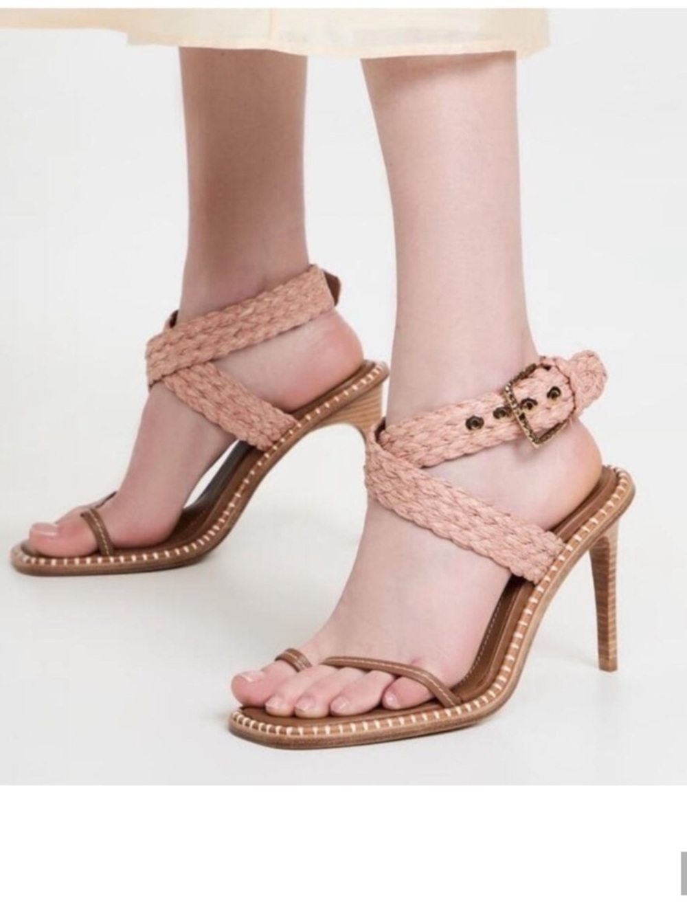 Ulla Johnson Lydia rafia strap heel sandals Sz 37